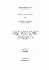 Research paper thumbnail of Post-post-soviet sincerity