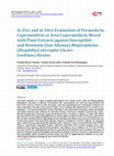 In Vivo and in Vitro Evaluation of Permethrin, Cypermethrin or Zeta-Cypermethrin Mixed with Plant Extracts against Susceptible and Resistant (San Alfonso) Rhipicephalus (Boophilus) microplus (Acari: Ixodidae) Strains Cover Page