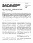 Research paper thumbnail of Sad and Alone Social Expectancies for Experiencing Negative Emotions Are Linked to Feelings of Loneliness