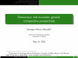 Research paper thumbnail of Democracy and economic growth: comparative perspectives