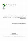 Research paper thumbnail of Cenários para a reforma política: simulações a partir da  adoção do “distritão” e do fim das coligações nas eleições  proporcionais