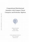 Compositional Distributional Semantics with Compact Closed Categories and Frobenius Algebras Cover Page