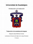 Traducción en la enseñanza de lenguas // Translation in language teaching Cover Page