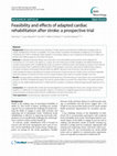 Feasibility and effects of adapted cardiac rehabilitation after stroke: a prospective trial Cover Page