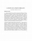 Research paper thumbnail of la política de la pequeña irrigación 