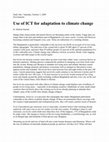 Research paper thumbnail of Use of ICT for adaptation to climate change