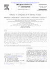 Research paper thumbnail of Influence of earthquakes on the stability of slopes