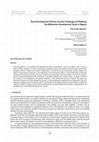 Research paper thumbnail of Rural Development Policies and the Challenges of Realizing  the Millennium Development Goals in Nigeria 