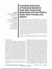 Formability Assessment of Prestrained Automotive Grade Steel Sheets Using Stress Based and Polar Effective Plastic Strain-Forming Limit Diagram Cover Page