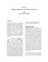 Research paper thumbnail of Location management in mobile computing