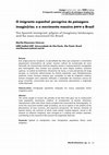 Research paper thumbnail of  O imigrante espanhol, peregrino de paisagens imaginárias, e o movimento massivo para o Brasil