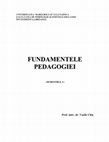 Research paper thumbnail of fundamentele pedagogiei -chis