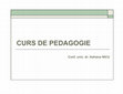 Research paper thumbnail of pedagogie-nicu