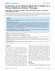 Research paper thumbnail of Performance of an Influenza Rapid Test in Children in a Primary Healthcare Setting in Nicaragua