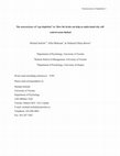 Research paper thumbnail of The neuroscience of “ego depletion” or: How the brain can help us understand why self-control seems limited