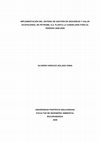 IMPLEMENTACIÓN DEL SISTEMA DE GESTIÓN EN SEGURIDAD Y SALUD OCUPACIONAL DE PETROMIL S.A. PLANTA LA CANDELARIA PARA EL Cover Page