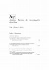 Research paper thumbnail of Análisis. Revista de investigación filosófica, vol. 2, nº 1 (2015)