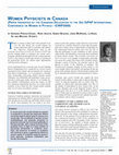 Research paper thumbnail of WOMEN PHYSICISTS IN CANADA (PAPER PRESENTED BY THE CANADIAN DELEGATION TO THE 3RD IUPAP INTERNATIONAL CONFERENCE ON WOMEN IN PHYSICS - ICWIP2008)