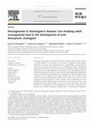 Research paper thumbnail of Neurogenesis in Huntington's disease: Can studying adult neurogenesis lead to the development of new therapeutic strategies?