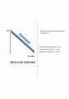 Analysis of the aspects of Demand Theory. Cover Page