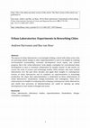 Research paper thumbnail of Urban Laboratories: Experiments in Reworking Cities