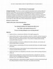 Research paper thumbnail of Secondary English Language Arts Methods Syllabus