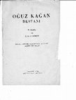 Research paper thumbnail of # 692  " OĞUZ  KAĞAN  DESTANI " 1936, W.BANG & G.R.RAHMETI