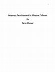 Language Development in Bilingual Children 2 Cover Page