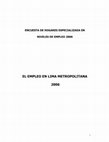 Research paper thumbnail of EL EMPLEO EN LIMA METROPOLITANA  2006