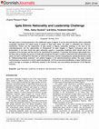 Research paper thumbnail of Igala Ethnic Nationality and Leadership Challenge