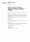 Research paper thumbnail of Sobre Lévi-Strauss e Filosofias Indígenas - Entrevista Com Renato Sztutman