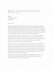 Research paper thumbnail of Making, Gifting and Connecting: Paper of Practice