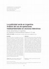 Research paper thumbnail of La publicidad verde en Argentina. Análisis del uso de apelaciones medioambientales en anuncios televisivos