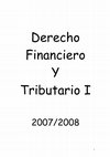 Derecho Financiero Y Tributario I DERECHO FINANCIERO: CONCEPTO Y CONTENIDO Cover Page