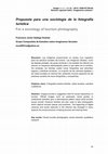 Research paper thumbnail of Propuesta para una sociología de la fotografía turística