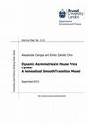 Dynamic Asymmetries in House Price Cycles: A Generalized Smooth Transition Model Cover Page