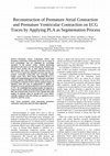 Research paper thumbnail of Reconstruction of Premature Atrial Contraction and Premature Ventricular Contraction on ECG Traces by Applying PLA as Segmentation Process