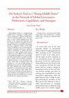 "On Turkey’s Trail as a “Rising Middle Power” in the Network of Global Governance: Preferences, Capabilities, and Strategies", Perceptions: Journal of International Affairs, V. 19, N.4, Winter 2014 ( published in October 2015) Cover Page