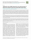 Research paper thumbnail of Applying the system viability framework for cross-scalar governance of nested social-ecological systems in the Guiana Shield, South America