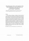 Research paper thumbnail of Beyond the agency theory in the regulation of the relationship between a client and contractor in professional service projects (in Farsi)