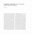 Research paper thumbnail of Aufbruch und Ende. Ernst Stadlers Kampf um die Synthese