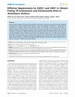 Research paper thumbnail of Differing Requirements for RAD51 and DMC1 in Meiotic Pairing of Centromeres and Chromosome Arms in Arabidopsis thaliana