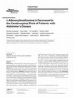 Research paper thumbnail of <i>S</i>-Adenosylmethionine Is Decreased in the Cerebrospinal Fluid of Patients with Alzheimer’s Disease