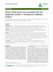 Research paper thumbnail of Plasma folate levels are associated with the lipoprotein profile: a retrospective database analysis