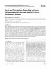 Facts and Perceptions Regarding Software Measurement in Education and in Practice: Preliminary Results Cover Page