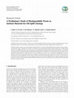 A Preliminary Study of Biodegradable Waste as Sorbent Material for Oil-Spill Cleanup Cover Page