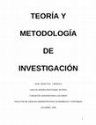 Teoria YMetodologia De La Investigacion Cover Page