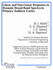 Linear and non-linear responses to dynamic broad-band spectra in auditory cortex Cover Page