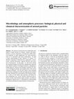 Microbiology and atmospheric processes: biological, physical and chemical characterization of aerosol particles Cover Page