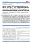 Raman study of different crystalline forms of PbCrO 4 and PbCr 1−x S x O 4 solid solutions for the noninvasive identification of chrome yellows in paintings: a focus on works by Vincent van Gogh Cover Page